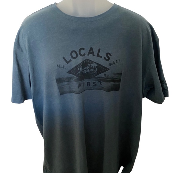 Local MOTION “Locals First” Hawaiian Islands Slate Blue Tee Shirt Men 2X… - Picture 1 of 6
